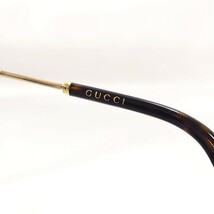 超美品 グッチ GUCCI メンズ レディース サングラス シェリーライン レキシントン クラブマスター ハーフリムグレーレンズ 52□18 GOLD_画像8