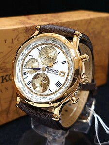 未使用 デッドストック セイコー ワールドタイム GMT メンズ 腕時計 30周年 限定品 SEIKO WORLD TIME 30th Anniversary 5T82-0AL0 アラーム