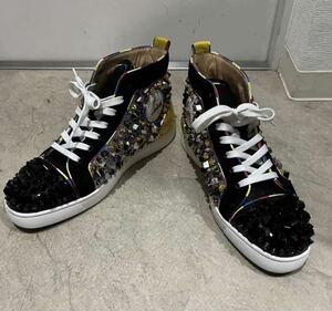 Christian Louboutin ルブタン マルチカラー ハイカット スニーカー メンズ 42