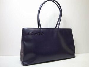 正規【PRADA】プラダ カーフレザー ショルダー トートバッグ B10897 パープル