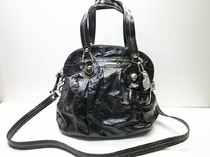 [COACH] Coach poppy pa tent leather 2WAY handbag shoulder bag F16491