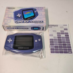  beautiful goods * Game Boy Advance violet nintendo box with instruction attached Nintendo GAMEBOY ADVANCE