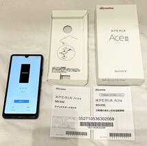 5K004 docomo ドコモ Android SONY Xperia Ace III SO-53C 64GB SIMフリー ブラック スマホ 本体 _画像1