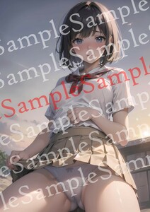 NO.45-13【全て一点物】 美女ポスター A4サイズ 高画質 光沢紙 美少女 同人 アート コスプレ グラビア セクシー 下着 美乳 美尻 イラスト