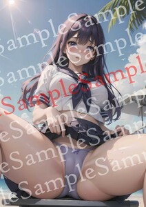 NO.48-13【全て一点物】 美女ポスター A4サイズ 高画質 光沢紙 美少女 同人 アート コスプレ グラビア セクシー 下着 美乳 美尻 イラスト