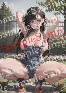 NO.22-13【全て一点物】 美女ポスター A4サイズ 高画質 光沢紙 美少女 同人 アート コスプレ グラビア セクシー 下着 美乳 美尻 イラスト