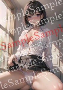 NO.47-14【全て一点物】 美女ポスター A4サイズ 高画質 光沢紙 美少女 同人 アート コスプレ グラビア セクシー 下着 美乳 美尻 イラスト