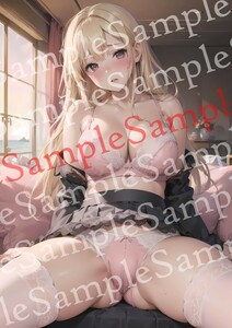 NO.18-14【全て一点物】 美女ポスター A4サイズ 高画質 光沢紙 美少女 同人 アート コスプレ グラビア セクシー 下着 美乳 美尻 イラスト