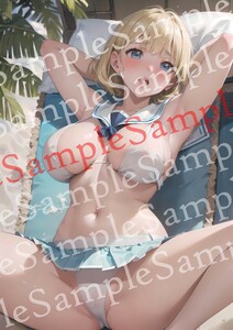 NO.29-19【全て一点物】 美女ポスター A4サイズ 高画質 光沢紙 美少女 同人 アート コスプレ グラビア セクシー 下着 美乳 美尻 イラスト