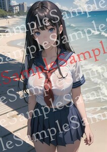 NO.66-19【全て一点物】 美女ポスター A4サイズ 高画質 光沢紙 美少女 同人 アート コスプレ グラビア セクシー 下着 美乳 美尻 イラスト