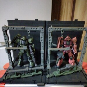 EXTENDED MOBILE SUIT IN ACTIONザクⅡ&シャア専用ザクⅡ&メンテナンスベースセット×2コスモフリートコレクション.ファルメル&人形3体の品