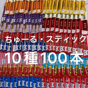 いなば　チャオ　ちゅーる　スティック　10種100本　ちゅ〜る　総合栄養食　ちゅーるごはん　ちゅ〜るごはん　