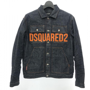 【中古】DSQUARED2 ロゴ デニム ジャケット　L　ディースクエアード[240066142366]