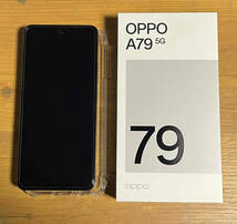 OPPO A79 5G 128GB 美品約1週間使用 ミステリーブラック ガラスフィルム ソフトケース付き ワイモバイル版 判定〇_画像2
