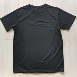 未使用 メンズ クールインナー 吸汗速乾 クルーネック サーフシャツ Tシャツ Lサイズ 黒 ブラック 
