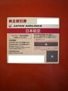 JAL（日本航空）株主優待券 1枚 【発券用コード連絡・即時使用可】