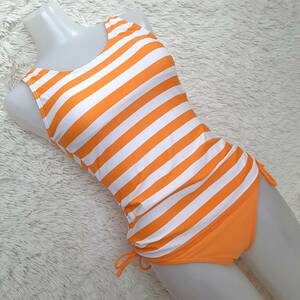  anonymity delivery * beautiful goods border side car - ring .... tankini bikini swimsuit white orange 7Ski