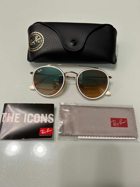 【未使用品】Ray-Ban レイバン サングラス RB3647-N ダブルブリッジ ラウンドメタル ディアドロップ