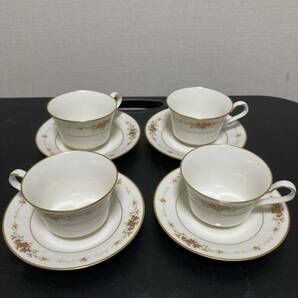 * Noritake ノリタケ/ Ivory China アイボリーチャイナ カップ＆ソーサー セット 金縁 金彩の画像1