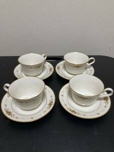 * Noritake ノリタケ/ Ivory China アイボリーチャイナ カップ＆ソーサー セット 金縁 金彩