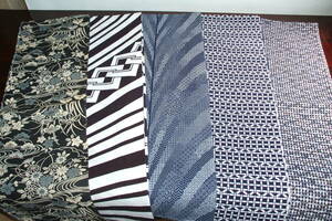  six shaku undergarment fundoshi 5 sheets set half width .. wide . yukata cloth 