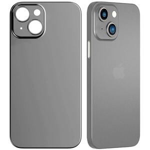 0.3mm 超薄型 スマホケース iPhone15 半透明グレー レンズ保護 ワイアレス充電対応 軽い 薄い ミニマル シンプル アイフォン15