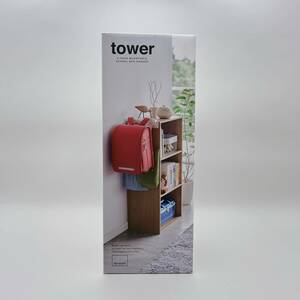 山崎実業 Tower カラーボックス横 ランドセル&リュックハンガー ホワイト (I0814)