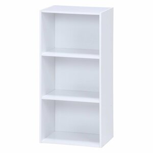  free shipping / color box 3 step display shelf cabinet open rack comics library book@ storage rack width 41.8cm depth 29. height 89cm white / new goods 