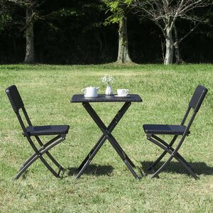  free shipping elegant ... time garden set 3 point set table chair -2 legs veranda balcony outdoor exterior black new goods 