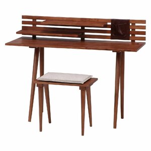  free shipping stylish desk stool attaching natural tree Raver wood table chair - set Inte rear living furniture medium Brown new goods 
