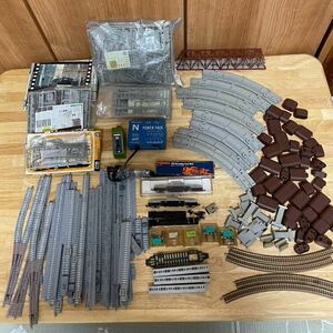  large amount summarize TOMIX N gauge railroad model roadbed rail power pack car b rail parts large amount no check junk 