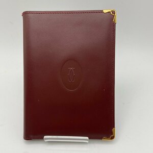 １円～　A-1　60　Cartier カルティエ　二つ折り財布　財布　マルチケース　マストライン　カード収納×6　フリーポケット×5　手帳型