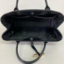 １円～　J-12　80　LONGCHAMP　ロンシャン　ロゾ　ハンドバッグ　スムースレザー　トートバッグ　ブラック_画像4