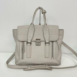 １円～　J-7　80　3.1 Phillip Lim Pashli フィリップリム　サッチェルバッグ ハンドバッグ　ショルダーバッグ　グレー系　2WAY