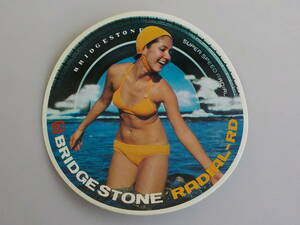  old car Bridgestone tire sticker retro sticker that time thing 