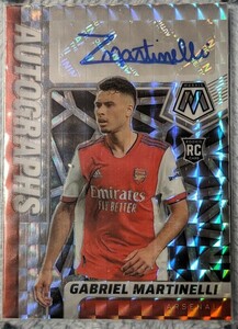 アーセナル マルティネッリ 直筆サインカード auto Autograph panini Gabriel martinelli ガブリエル mosaic Prizm Arsenal rc