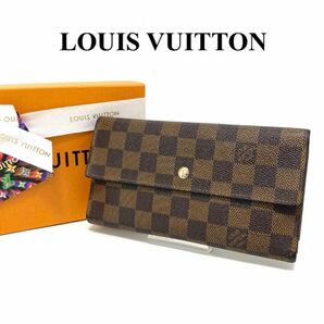 ルイヴィトン　ダミエ　ポルトトレゾール　インターナショナル　長財布　LOUIS VUITTON メンズ財布　レディース財布　美品