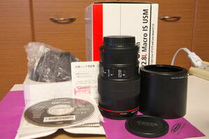 Canon Canon EF 100mm F2.8L Macro IS USM macro lens used box attaching operation verification including carriage 