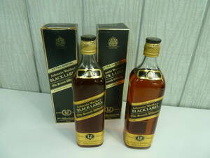 ☆彡未開栓　ジョニーウォーカー　ブラックラベル　１２年　２本　スコッチウィスキー　Johnnie Walker 750ml☆彡