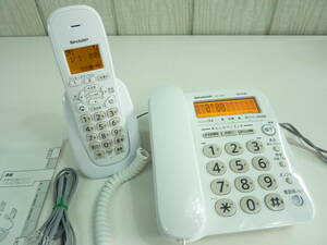 ①シャープ　デジタルコードレス電話機　SHARP　ホワイト 子機付【JD-G32CL】美品
