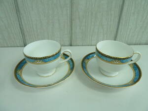 ☆彡ウェッジウッド　カーゾン　カップ＆ソーサー　２客　ペア　WEDGWOOD　CURZON　中古品☆彡