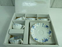 ＃ NIKKO ニッコ－ FINE BONE CHINA カップ＆ソーサー 5客セット 花柄 ぶどう 洋食器 _画像1