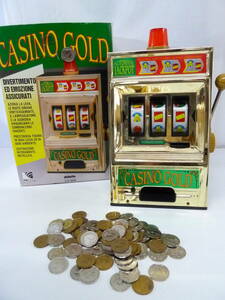 ＃ WACO製 CASINO GOLD 機械式 スロットマシーン マシン カジノゴールド レトロ コインバンク 貯金箱 ゲーム