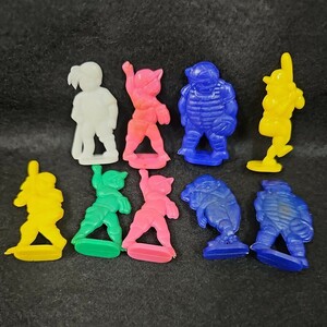  Star of the Giants poly- doll 9 piece that time thing cheap sweets dagashi shop sofvi ... Showa Retro 