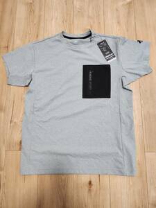 （新品・送料無料）デサント　Descente　ラウンドシャツ　サイズ（男性S/女性L）　灰/黒