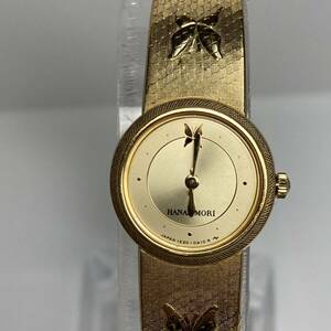 SEIKO セイコー 腕時計美品 1E20-0A10 レディース HANAE MORI/蝶 ゴールド　モリハナエ 稼働品