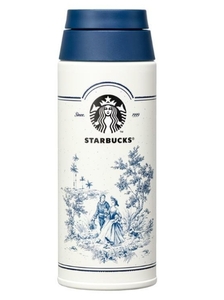 サマー 韓国限定スターバックス(Starbucks) フレンチ サマー キャリー ハンドル バキューム 500ｍl タンブラー 保温瓶　新品