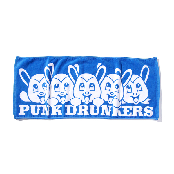 パンクドランカーズ トリプルコラボ■送料込■マッポたち タオル■青 ブルー■PUNK DRUNKERS フェイスタオル パイル地 