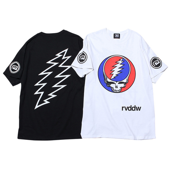 REVERSAL リバーサル■送料込■数量限定■STEAL YOUR FACE Tシャツ■白■ロックTシャツ ドクロ サンダー 稲妻 音楽 東京ブランド 格闘技