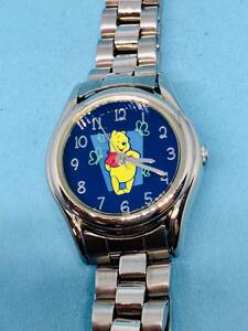 (G02)ディズニー(*'▽')ディズニー・くまのプーさん（電池交換済み）シルバー・レディス腕時計USED（送料全国一律185円）素敵な時計です。